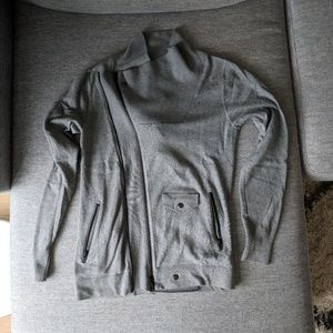 Reiss 1971 zip up sweater in grey